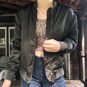 Green bomber jacket